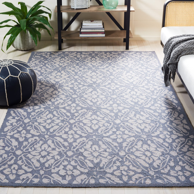 Chelsea Sade Blue Handcrafted Wool Area Rug