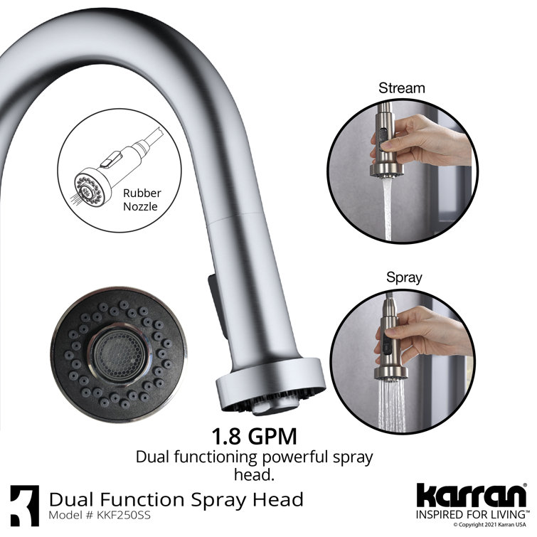 Stainless Steel Single Handle Pull-Down Kitchen Faucet