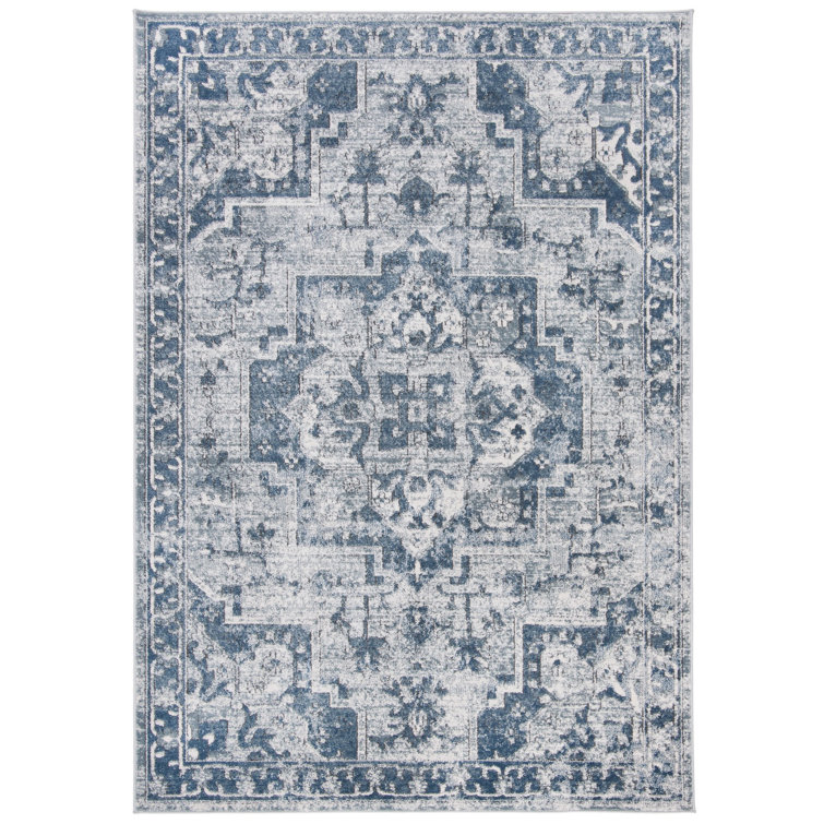 Ivory Medallion Hand-Knotted 3'x5' Synthetic Area Rug