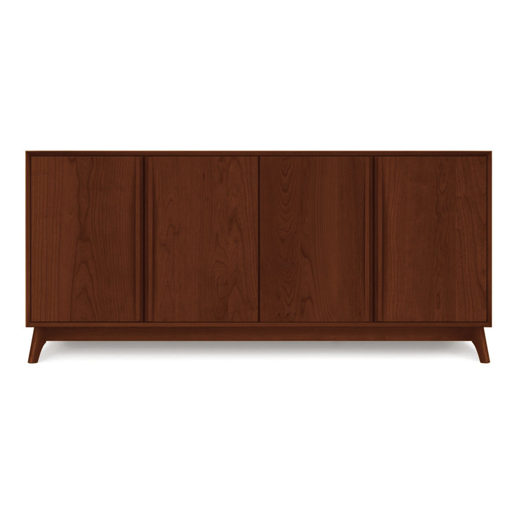 Catalina 66'' Walnut Solid Wood Sideboard with Smoke Cherry Accents