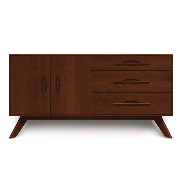 Audrey 66'' Cognac Cherry Solid Wood Sideboard