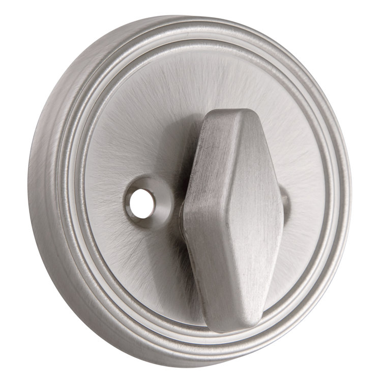 Satin Nickel Single Cylinder Deadbolt with Turn-Button Interior