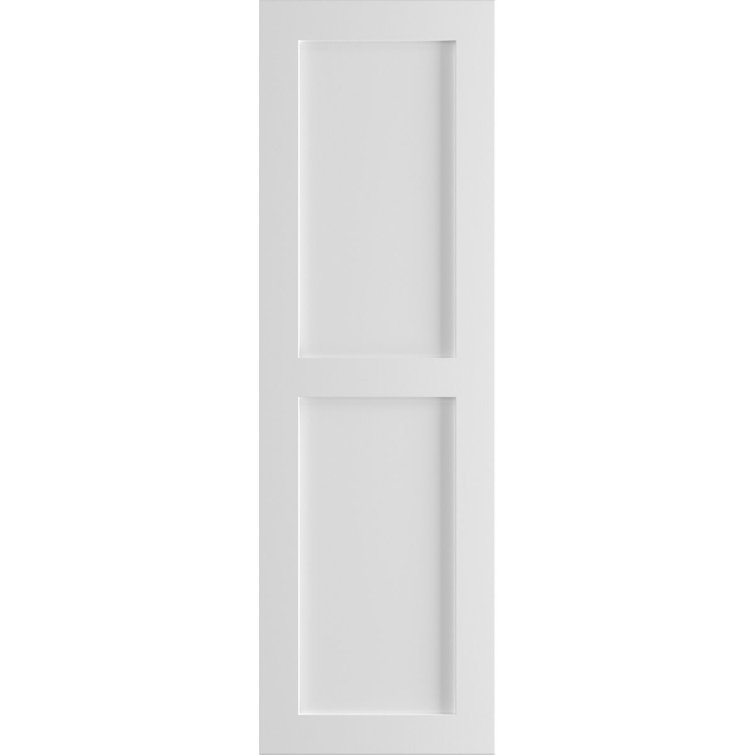 Unfinished White PVC Exterior Shutters, 12"W x 57"H Pair