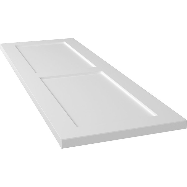 Unfinished White PVC Exterior Shutters, 12"W x 57"H Pair