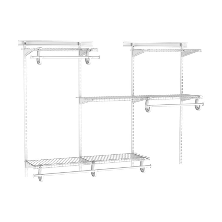 Adjustable White Steel Wire Closet Organizer System