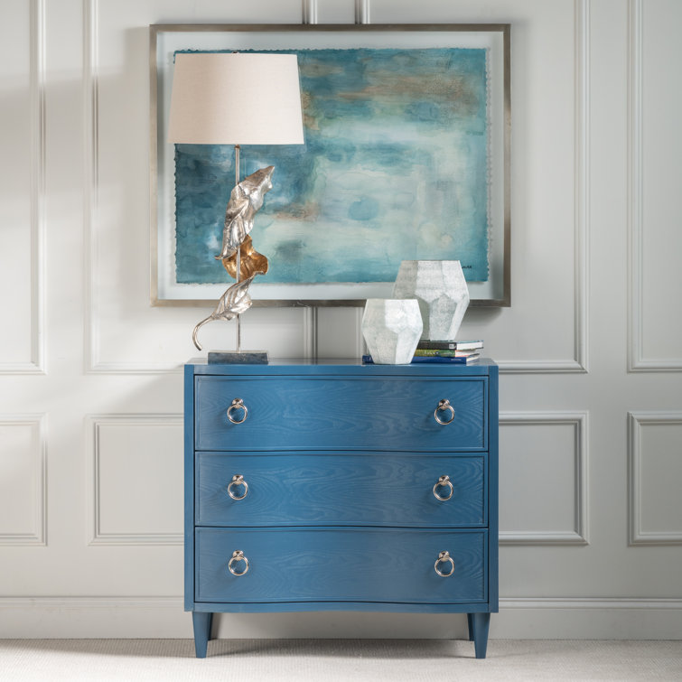 Hawthorne Estate Mid-Century 3-Drawer Brown Oak Chest