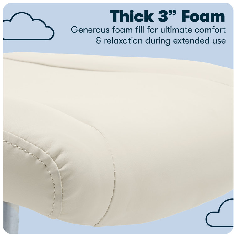 Inspiration Cream Faux Leather Ergonomic Task Chair