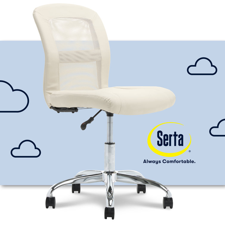 Inspiration Cream Faux Leather Ergonomic Task Chair