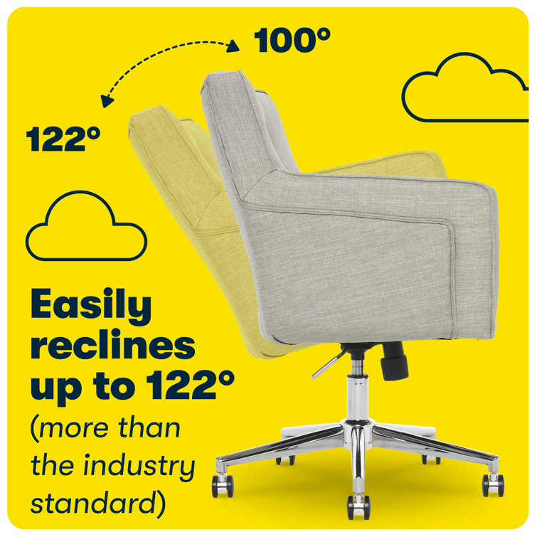 Ashland Light Gray Fabric Executive Swivel Office Chair