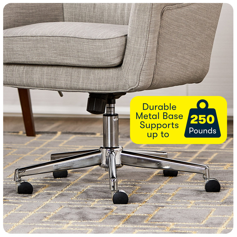 Ashland Light Gray Fabric Executive Swivel Office Chair
