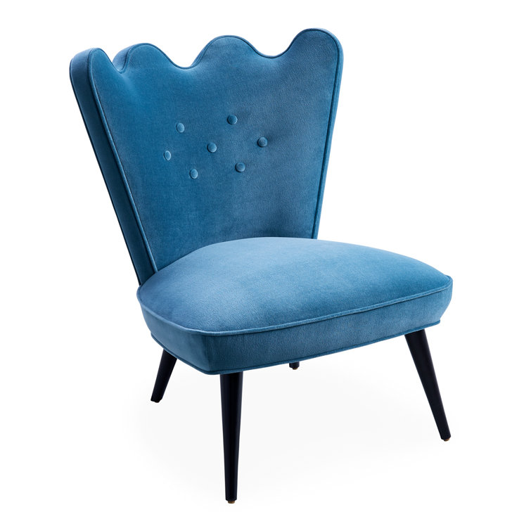 Venice Twilight Velvet Ripple Slipper Accent Chair