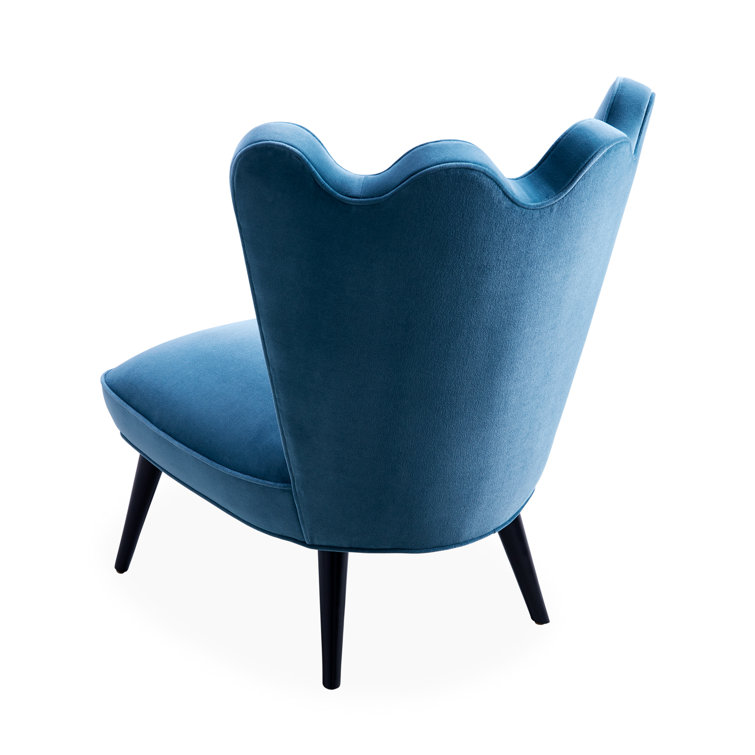 Venice Twilight Velvet Ripple Slipper Accent Chair