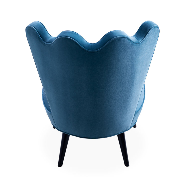 Venice Twilight Velvet Ripple Slipper Accent Chair