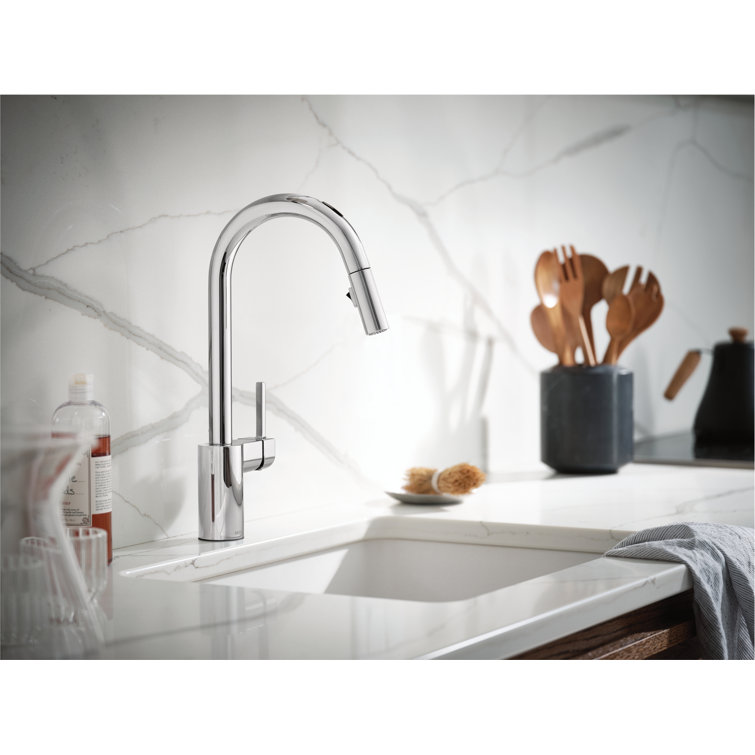 Chrome Touchless Pull-Down Kitchen Faucet with Smart Control