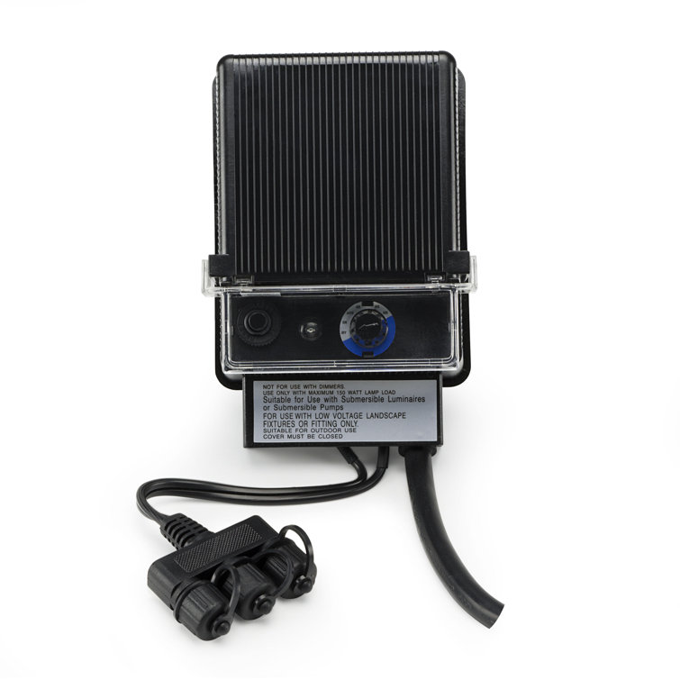 150W Black Epoxy-Sealed Garden and Pond Transformer