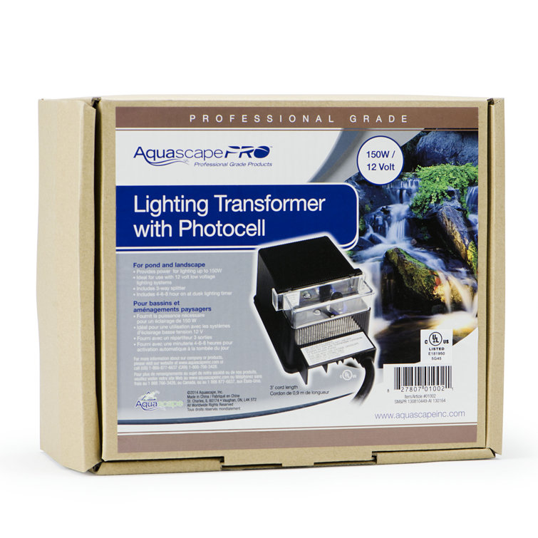 150W Black Epoxy-Sealed Garden and Pond Transformer