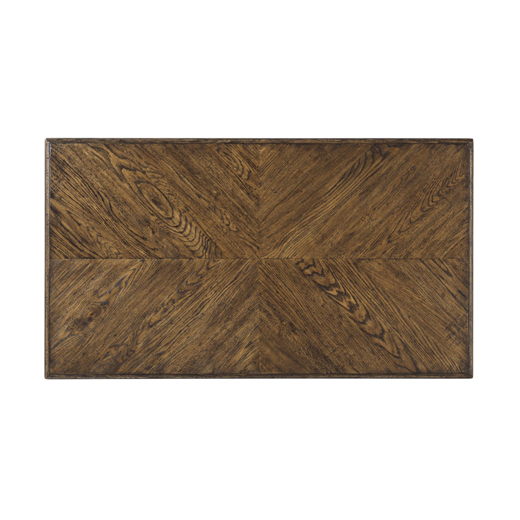 Dusk Concentric Parquetry Oak Coffee Table with Storage Shelf