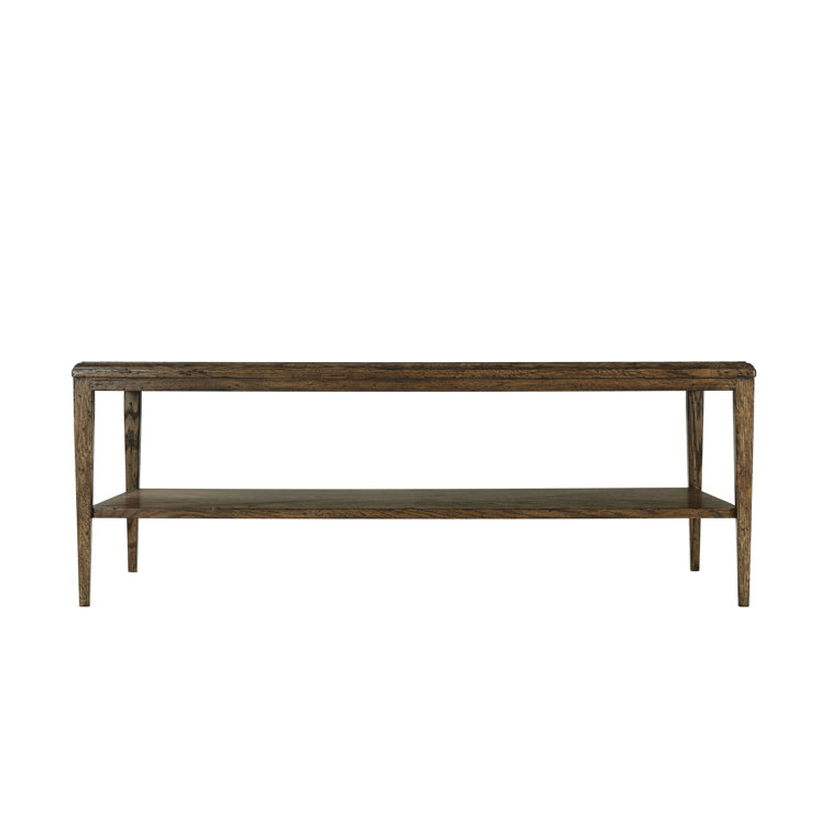 Dusk Concentric Parquetry Oak Coffee Table with Storage Shelf