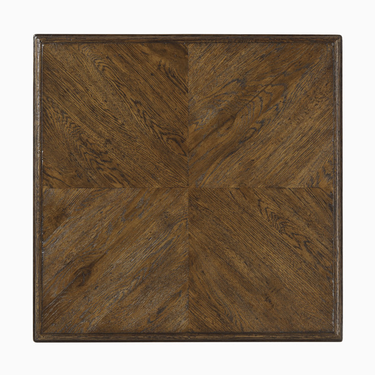 Dusk Oak Parquetry Patterned Square Side Table