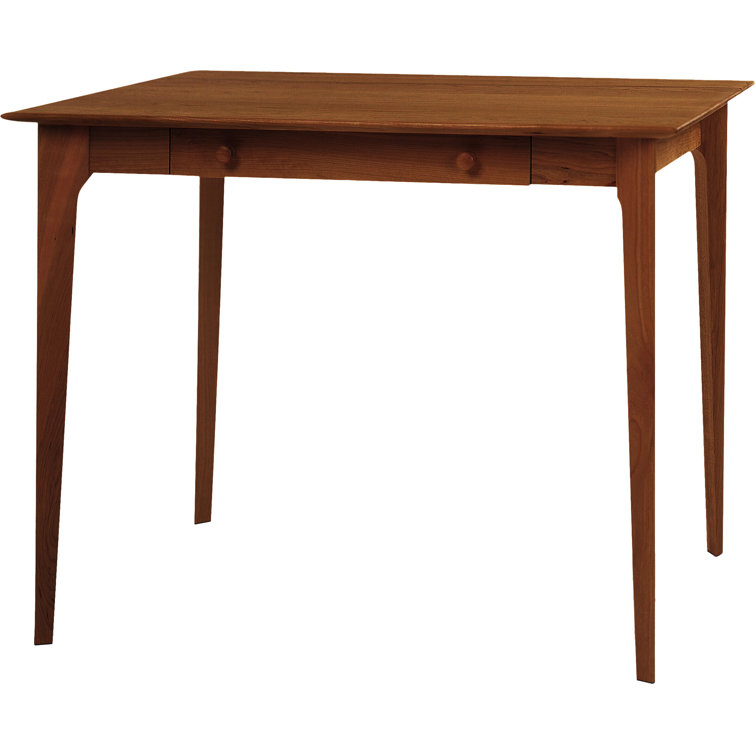Cognac Cherry Solid Wood Writing Desk with Drawer