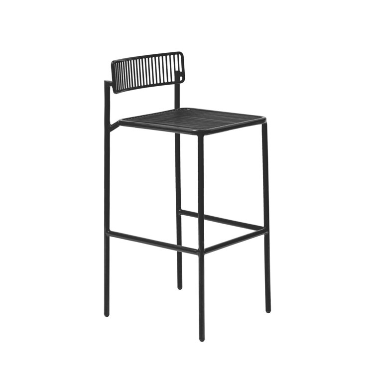 Rachel Minimalist Black Metal Indoor/Outdoor Bar Stool