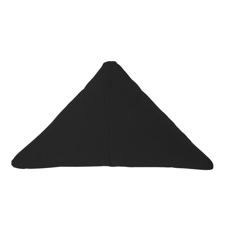 Sun Black Triangular Sunbrella Throw Pillow