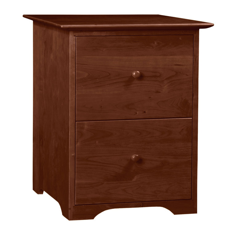 Sarah 20.5'' Wide Cognac Cherry Solid Wood Mobile File Cabinet