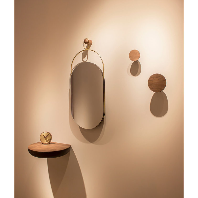 Gold Oval Metal Framed Bathroom Vanity Mirror