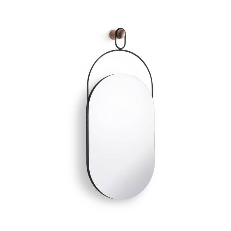 Black Metal Framed Antique Finish Bathroom Vanity Mirror