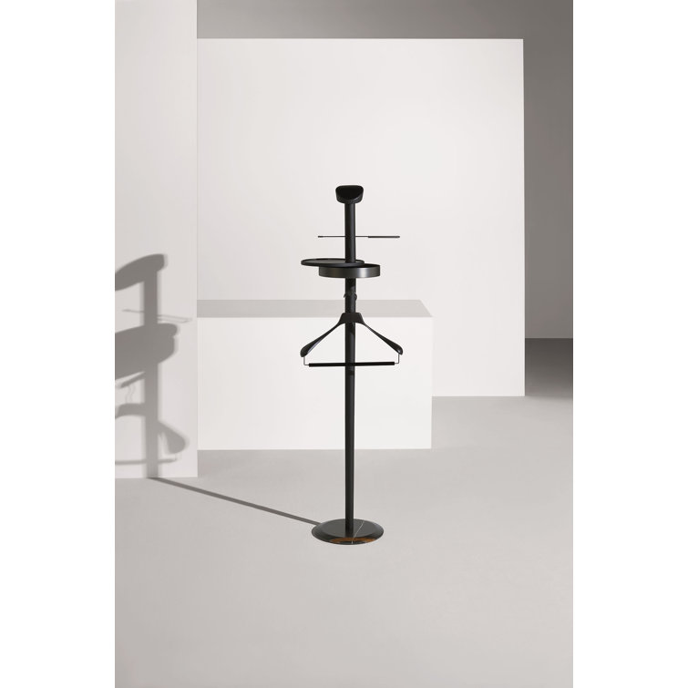 Black Ash Freestanding Valet Stand with Shelf