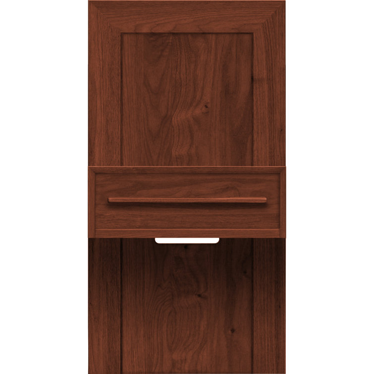 Cognac Cherry Solid Wood 1-Drawer Nightstand