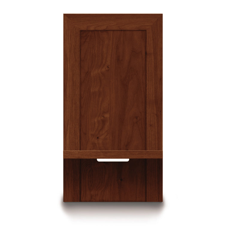 Cognac Cherry Solid Wood Nightstand with Drawer