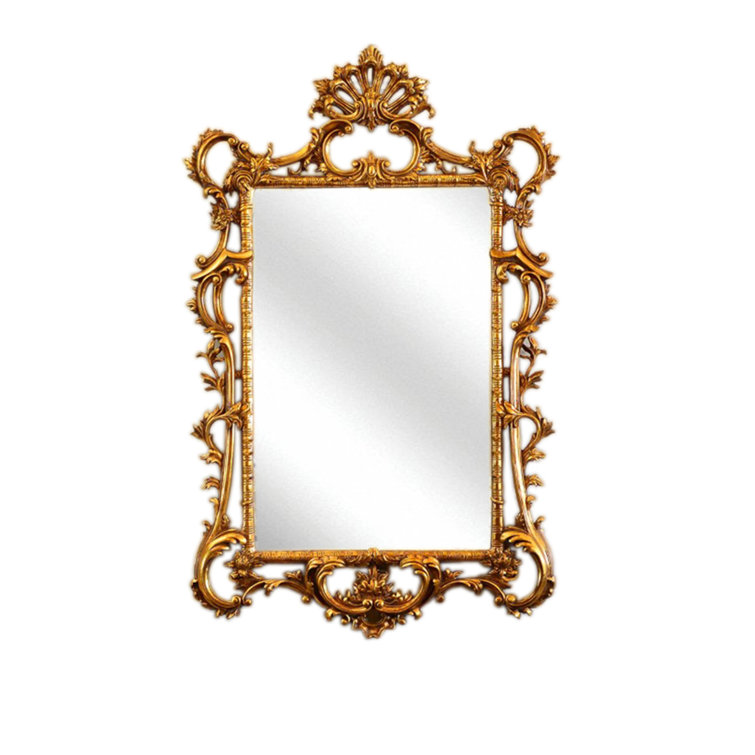 Antique Gold Hand Painted Solid Wood Framed Mirror