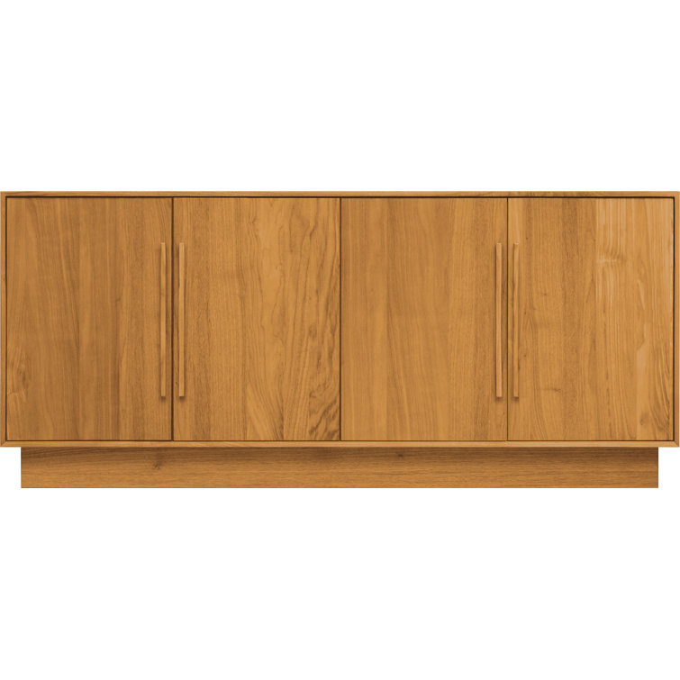 Moduluxe Natural Cherry 4-Door Combo Dresser with Weathered Steel Handles
