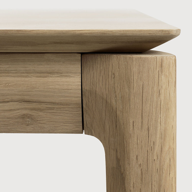Natural Oak Solid Wood Contemporary Dining Table, 63" x 32"
