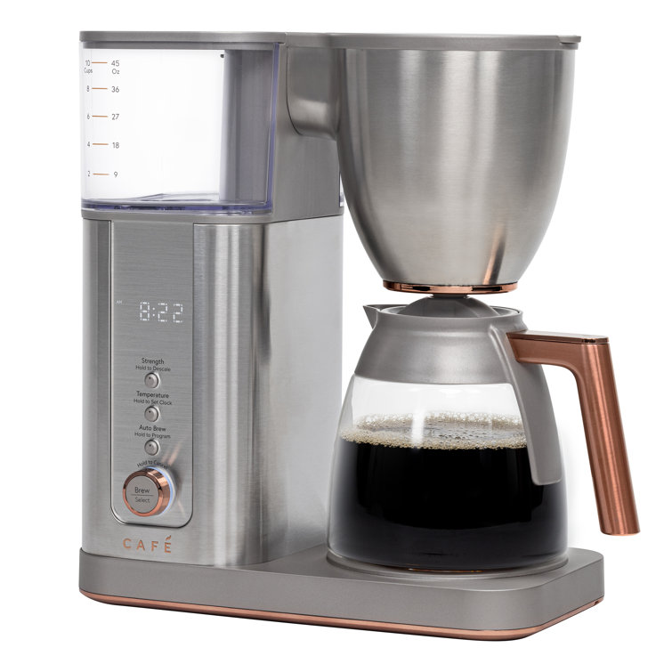 Stainless Steel 10-Cup Programmable Drip Coffee Maker with Grinder