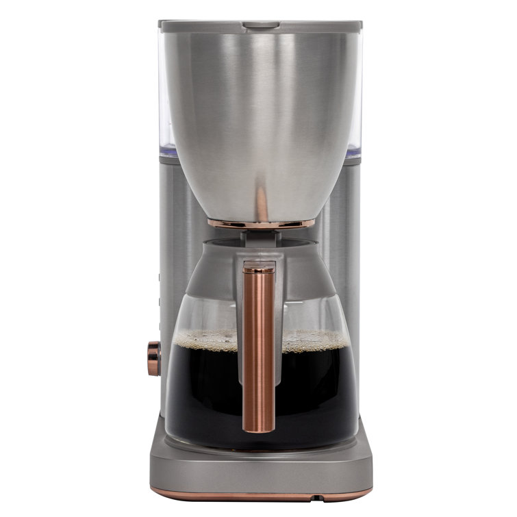 Stainless Steel 10-Cup Programmable Drip Coffee Maker with Grinder