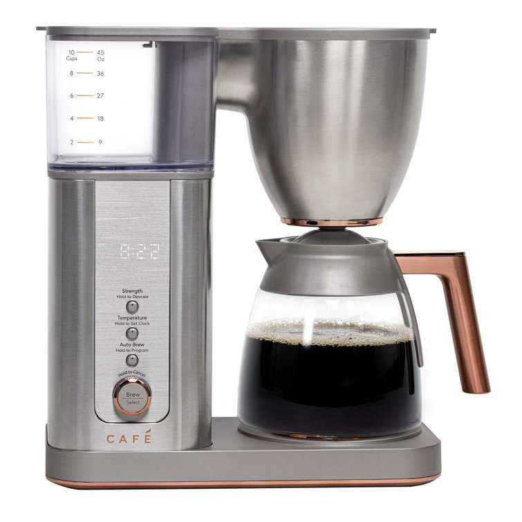 Stainless Steel 10-Cup Programmable Drip Coffee Maker with Grinder