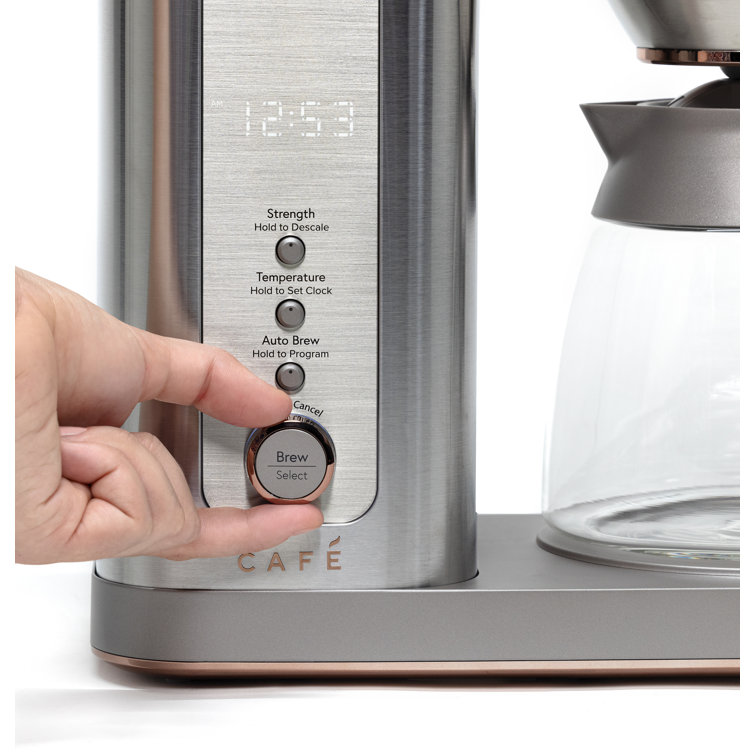 Stainless Steel 10-Cup Programmable Drip Coffee Maker with Grinder
