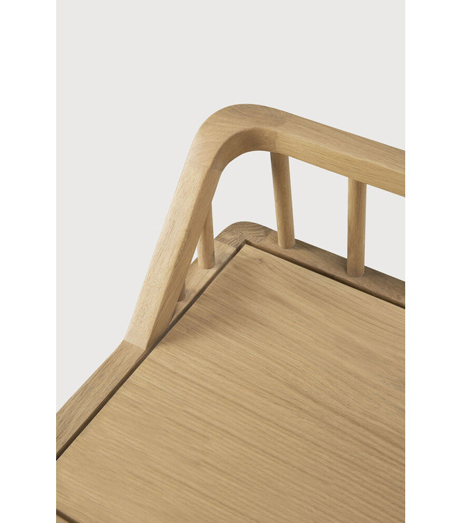 Natural Oak Spindle Back Bedroom Bench