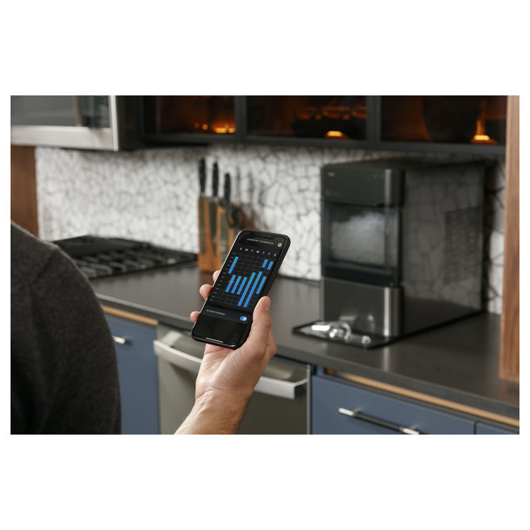 Black Stainless Steel Portable Nugget Ice Maker with WiFi