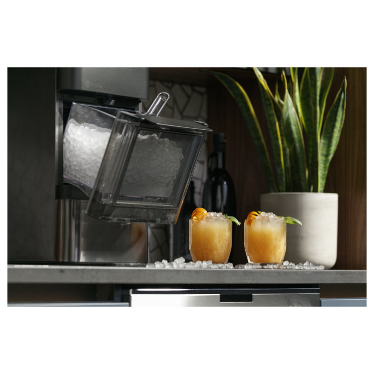 Black Stainless Steel Portable Nugget Ice Maker with WiFi