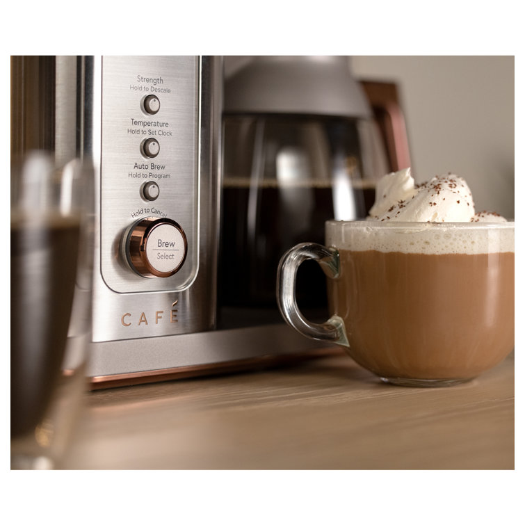 Stainless Steel 10-Cup Programmable Drip Coffee Maker with Grinder