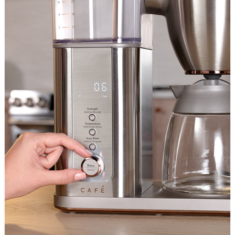 Stainless Steel 10-Cup Programmable Drip Coffee Maker with Grinder