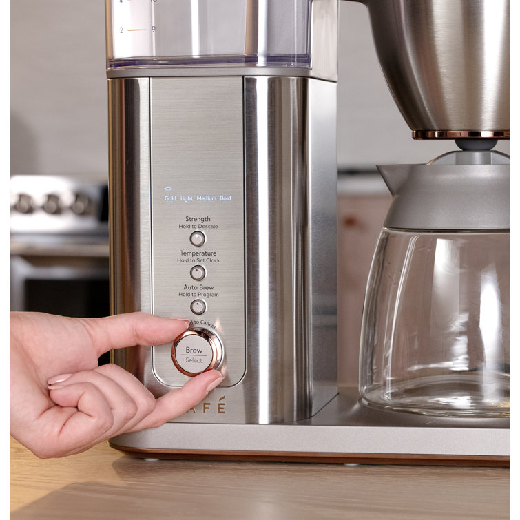 Stainless Steel 10-Cup Programmable Drip Coffee Maker with Grinder