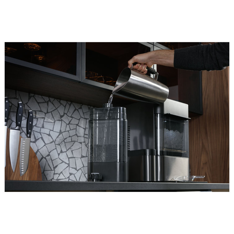 Black Stainless Steel Portable Nugget Ice Maker with WiFi