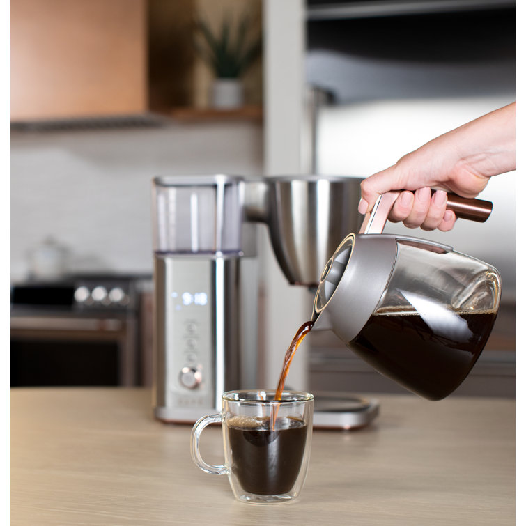 Stainless Steel 10-Cup Programmable Drip Coffee Maker with Grinder