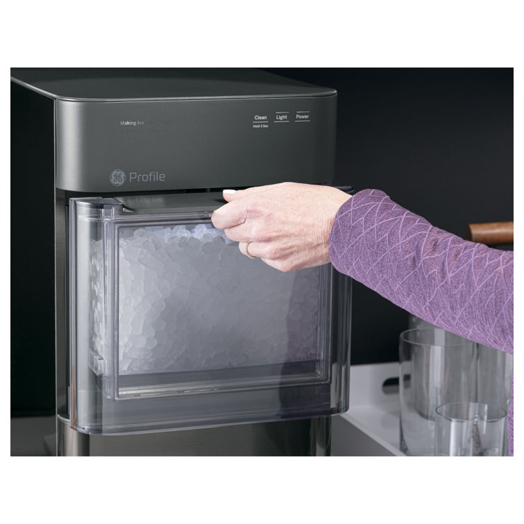 Black Stainless Steel Portable Nugget Ice Maker with WiFi