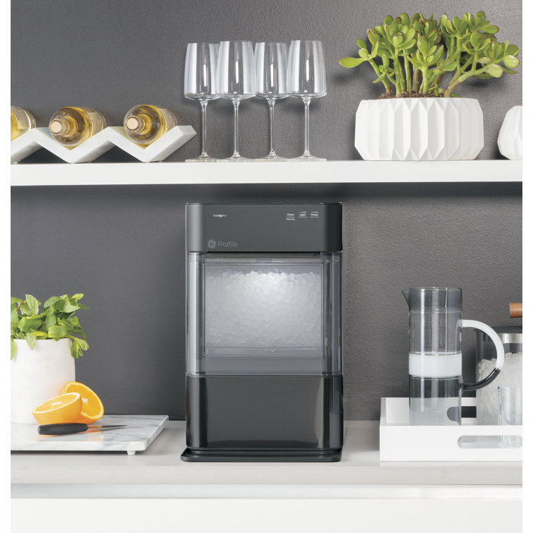 Black Stainless Steel Portable Nugget Ice Maker with WiFi