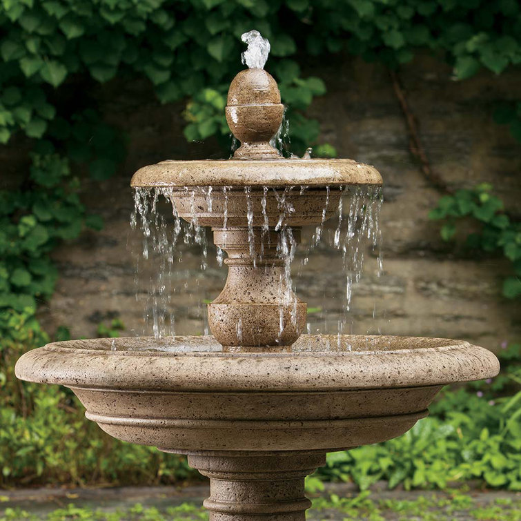 Copper Bronze Cast Stone Weather Resistant Floor Fountain
